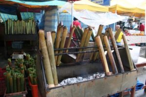 rice cooked in bamboo