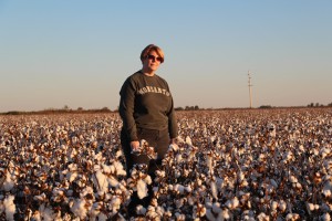Cotton harvest is reason for self-portraits! 