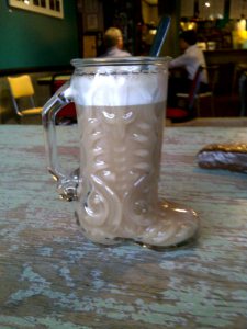 chai in a cowboy boot