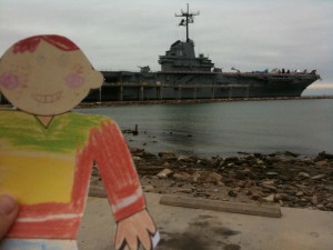 Flat Stanley at the USS Lexington