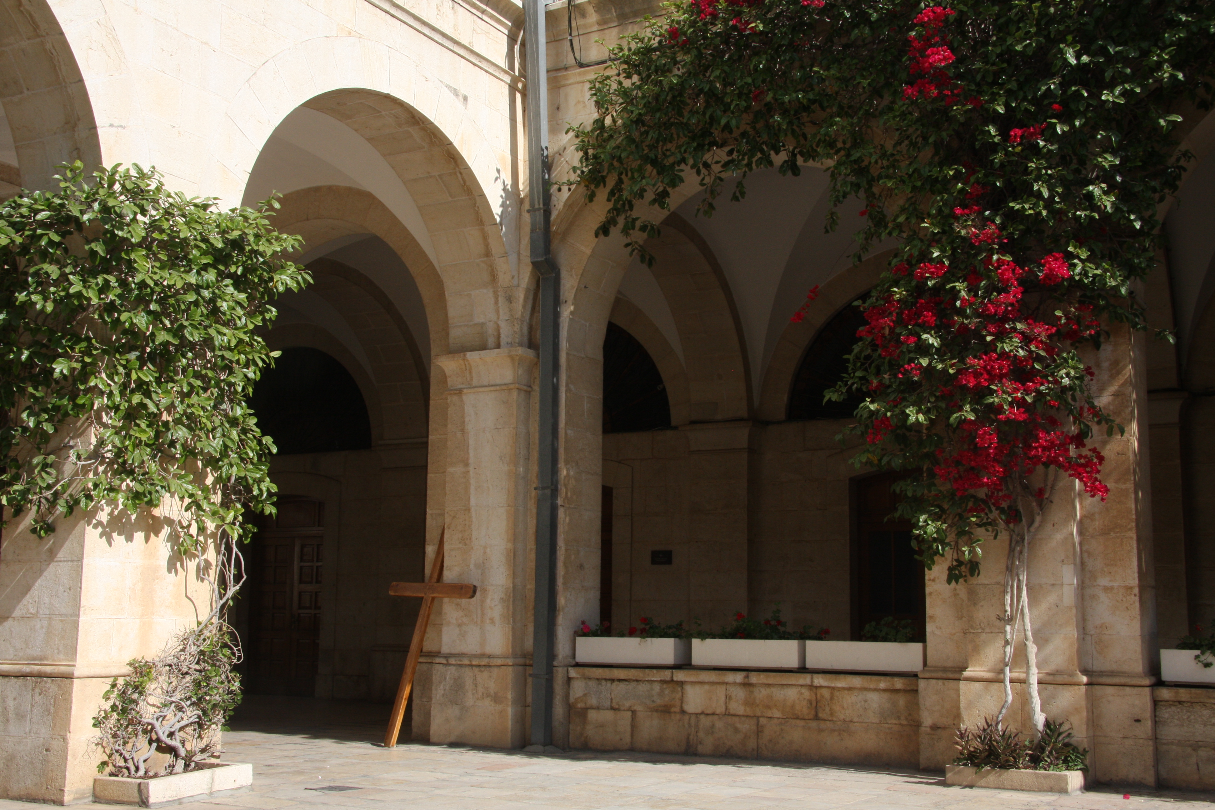 courtyard of the church marking the start of the via Dolorosa