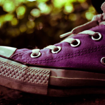 Jeff Pulver brings smiles with purple Converse like these