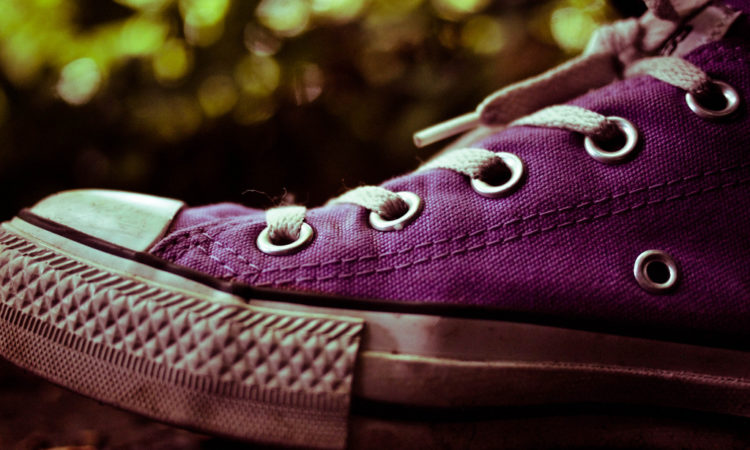 Jeff Pulver brings smiles with purple Converse like these