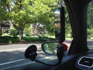 video camera mounted to record driving