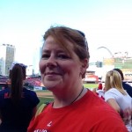 lovin' being out on the grass at Cardinals stadium