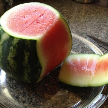 trim off watermelon rind