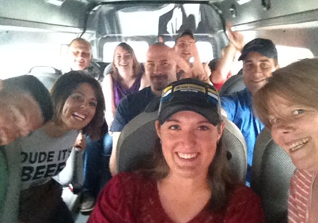 me, Carrie & a van load of other agnerds