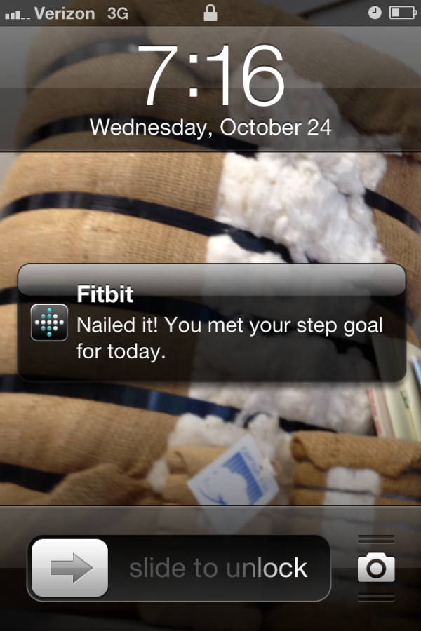 fitbit notification on iPhone