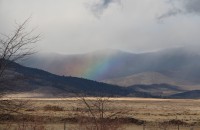 Rainbow in the Cascades Mountains