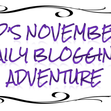 November blogging adventure