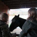 kids with horses