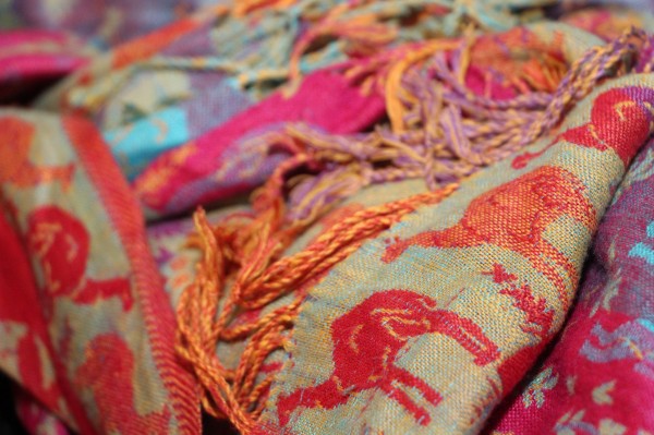 pashmina scarf bright colors