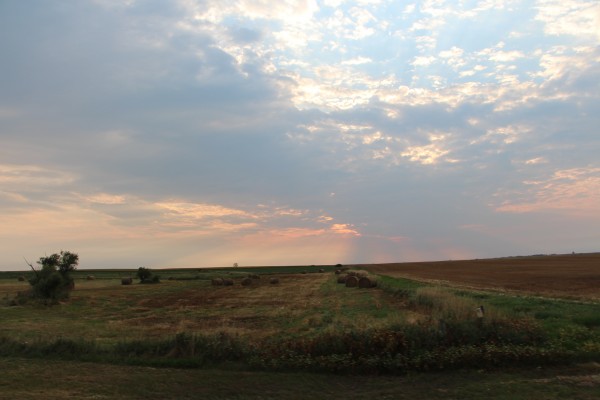 sunset over the prairie