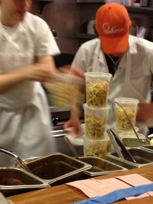 fresh made pasta at Pastaria