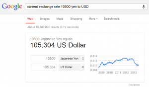 convert yen to dollars