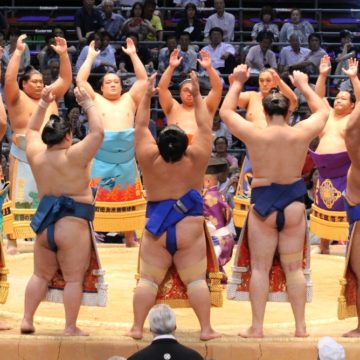 ceremonial opening of sumo rounds