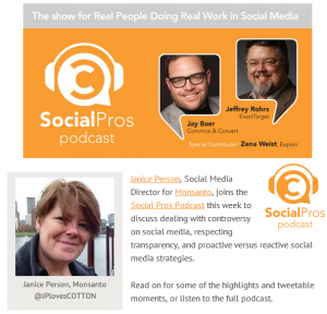 Janice Person on Social Pros Podcast with Jay Baer