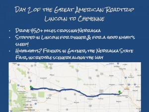 great American roadtrip day 2 map