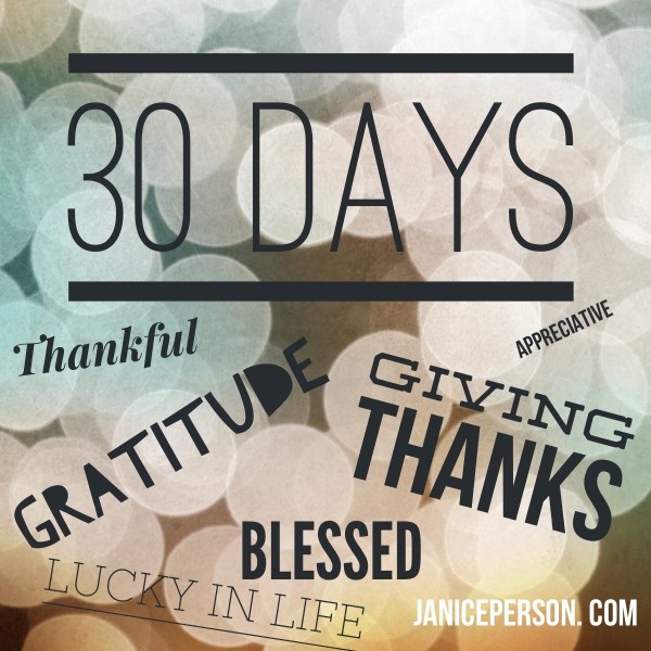 30 days of thanks