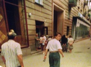 lining up to shop in Russia