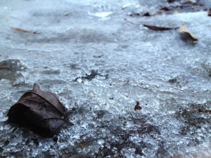 icy sidewalk