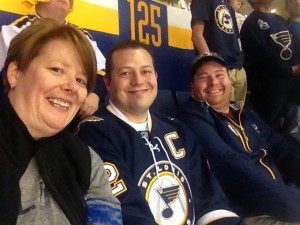 Enjoying an STL Blues game