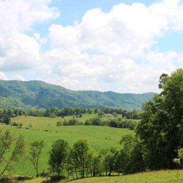 farm in Appalachian Mountains