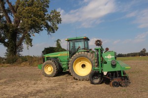 a shiny tractor