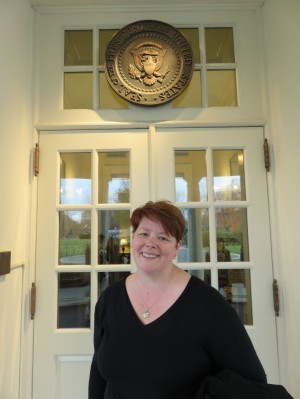 me in front of the West Wing of the White House