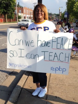 A teacher in Ferguson, MO