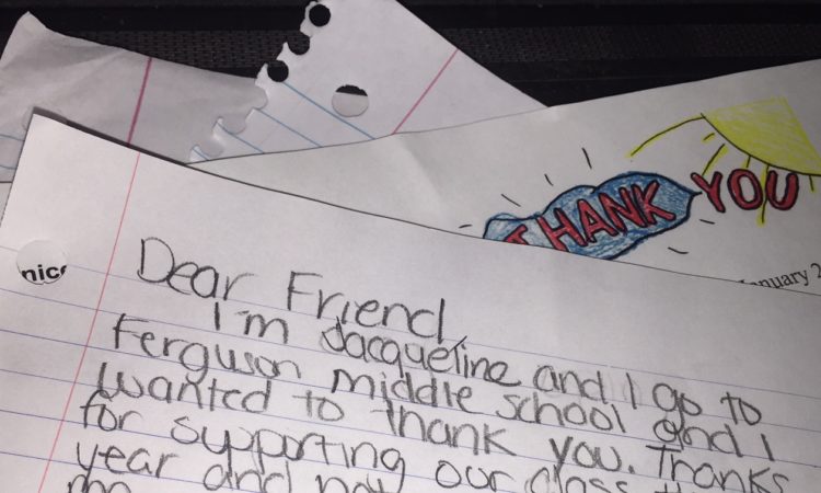 letters from Ferguson slider