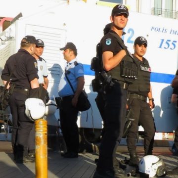 police in riot gear at Taksim