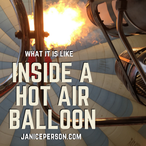 Inside a hot air balloon