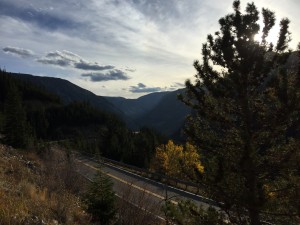 Beartooth highway at sunset