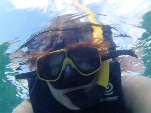 snorkeling selfie